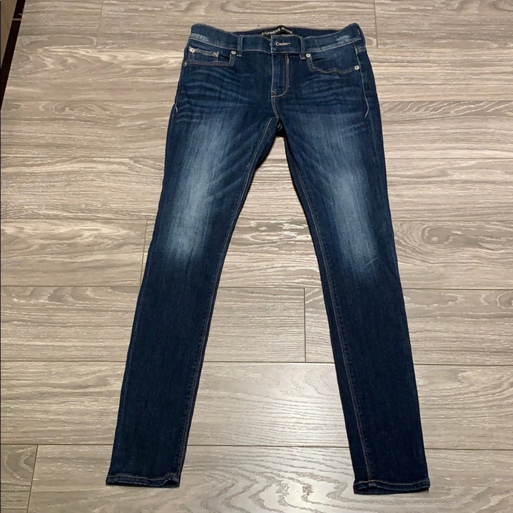 Express dark wash legging mid rise jeans size 6r